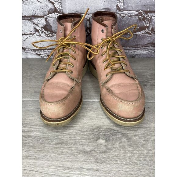 Red Wing 3387 Rose Pink Leather Lace Up Work Boots Women's Sz 8M US/38.5EU USA - Picture 6 of 16